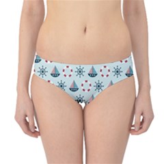 Nautical Elements Pattern Hipster Bikini Bottoms by TastefulDesigns