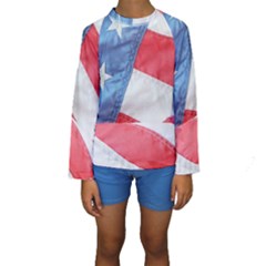 Folded American Flag Kid s Long Sleeve Swimwear by StuffOrSomething