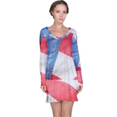 Folded American Flag Long Sleeve Nightdress by StuffOrSomething