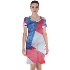 Folded American Flag Short Sleeve Nightdress by StuffOrSomething