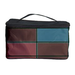 Rectangles In Retro Colors Pattern                      Cosmetic Storage Case by LalyLauraFLM