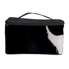 Freckles In Flowers Ii, Black White Tux Cat Cosmetic Storage Cases