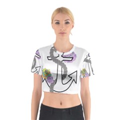 2 Combo Flowersa  Cotton Crop Top