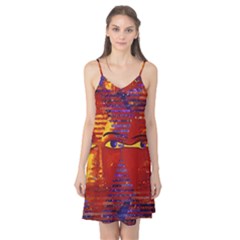 Conundrum Iii, Abstract Purple & Orange Goddess Camis Nightgown by DianeClancy