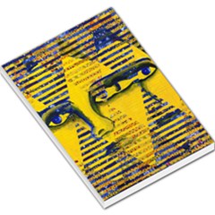 Conundrum II, Abstract Golden & Sapphire Goddess Large Memo Pads