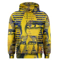 Conundrum Ii, Abstract Golden & Sapphire Goddess Men s Pullover Hoodie by DianeClancy