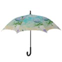 Watercolor Fresh Flowery Background Hook Handle Umbrellas (Large) View3