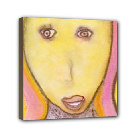 Portrait Of Archangel Michael, Spiritual Chalks Drawing Mini Canvas 6  X 6  by yoursparklingshop