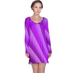 Gentle Folds Of Purple Long Sleeve Nightdress by FunWithFibro