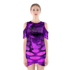 Abstract In Purple Cutout Shoulder Dress by FunWithFibro