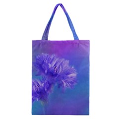 Purple Cornflower Floral  Classic Tote Bag
