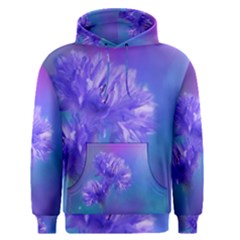 Purple Cornflower Floral  Men s Pullover Hoodie