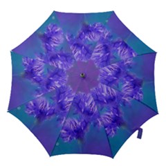 Flowers Cornflower Floral Chic Stylish Purple  Hook Handle Umbrellas (small)