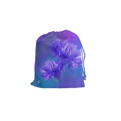 Flowers Cornflower Floral Chic Stylish Purple  Drawstring Pouches (small) 