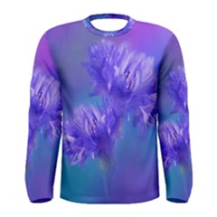 Flowers Cornflower Floral Chic Stylish Purple  Men s Long Sleeve Tee