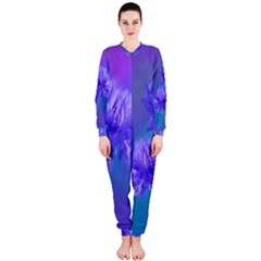 Flowers Cornflower Floral Chic Stylish Purple  Onepiece Jumpsuit (ladies) 