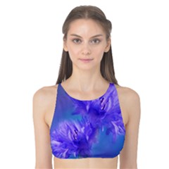 Flowers Cornflower Floral Chic Stylish Purple  Tank Bikini Top