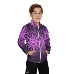 Pink Kaleidoscope Flower Mandala Art Wind Breaker (kids)