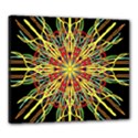 Kaleidoscope Flower Mandala Art Black Yellow Orange Red Canvas 24  x 20  View1