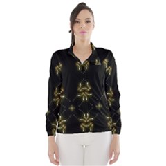 Festive Black Golden Lights  Wind Breaker (women) by yoursparklingshop