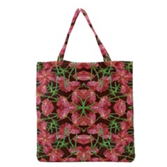 Floral Collage Pattern Grocery Tote Bag by dflcprints