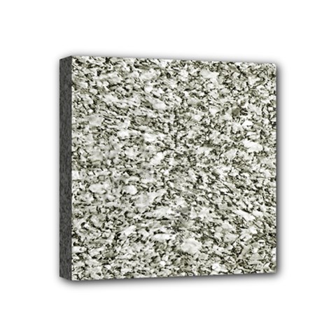 Black And White Abstract Texture Mini Canvas 4  X 4 