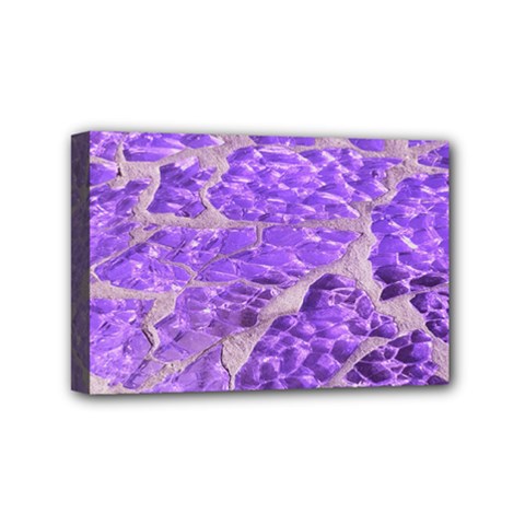 Festive Chic Purple Stone Glitter  Mini Canvas 6  x 4 