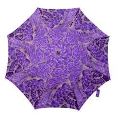 Festive Chic Purple Stone Glitter  Hook Handle Umbrellas (Large)