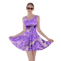 Festive Chic Purple Stone Glitter  Skater Dress