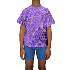 Festive Chic Purple Stone Glitter  Kid s Short Sleeve Swimwear