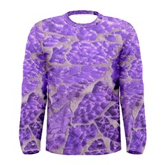 Festive Chic Purple Stone Glitter  Men s Long Sleeve Tee