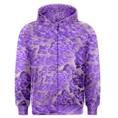 Festive Chic Purple Stone Glitter  Men s Zipper Hoodie