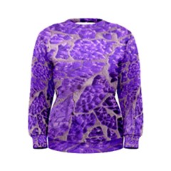 Festive Chic Purple Stone Glitter  Women s Sweatshirt