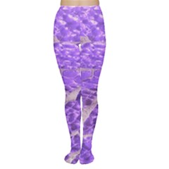 Festive Chic Purple Stone Glitter  Women s Tights