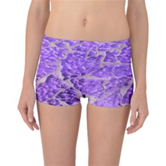 Festive Chic Purple Stone Glitter  Boyleg Bikini Bottoms
