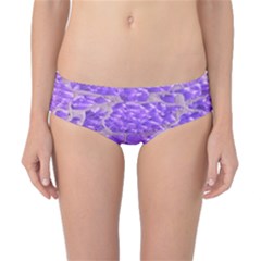 Festive Chic Purple Stone Glitter  Classic Bikini Bottoms