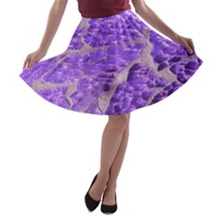 Festive Chic Purple Stone Glitter  A-line Skater Skirt