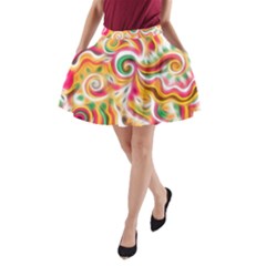 Sunshine Swirls A-line Pocket Skirt by KirstenStar