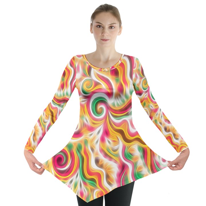 Sunshine Swirls Long Sleeve Tunic 