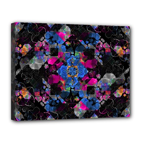 Stylized Geometric Floral Ornate Canvas 14  X 11  by dflcprints