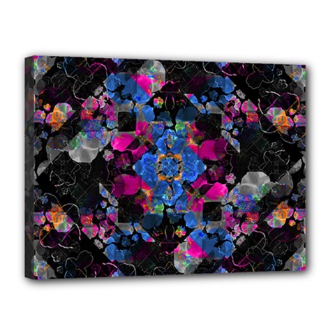 Stylized Geometric Floral Ornate Canvas 16  X 12  by dflcprints