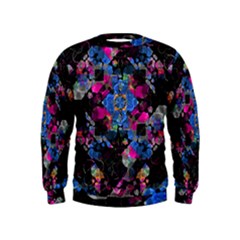 Stylized Geometric Floral Ornate Kids  Sweatshirt