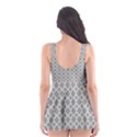 Grey Quatrefoil Pattern Skater Dress Swimsuit View2