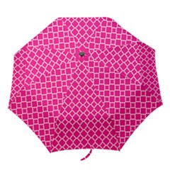 Hot Pink Quatrefoil Pattern Folding Umbrella by Zandiepants