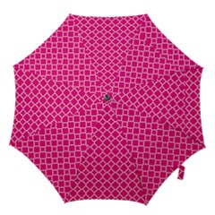 Hot Pink Quatrefoil Pattern Hook Handle Umbrella (large) by Zandiepants