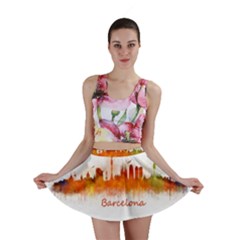 Barcelona City Art Mini Skirt by hqphoto