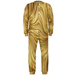 Chic Festive Elegant Gold Stripes Onepiece Jumpsuit (men)  by yoursparklingshop