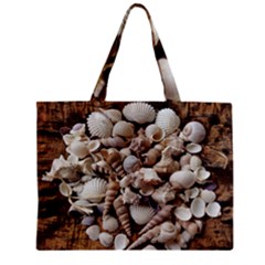 Tropical Sea Shells Collection, Copper Background Zipper Mini Tote Bag by yoursparklingshop