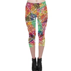 Colorful Chemtrail Bubbles Capri Leggings  by KirstenStar