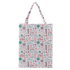 Lovely Valentine s Day Pattern Classic Tote Bag by TastefulDesigns